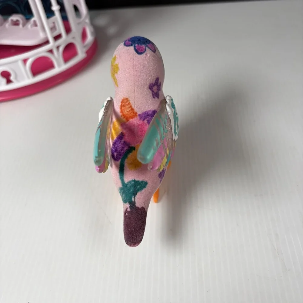 Lot of 2 Little Live Pets Talking Interactive Birds with Pink Birdcage Playset